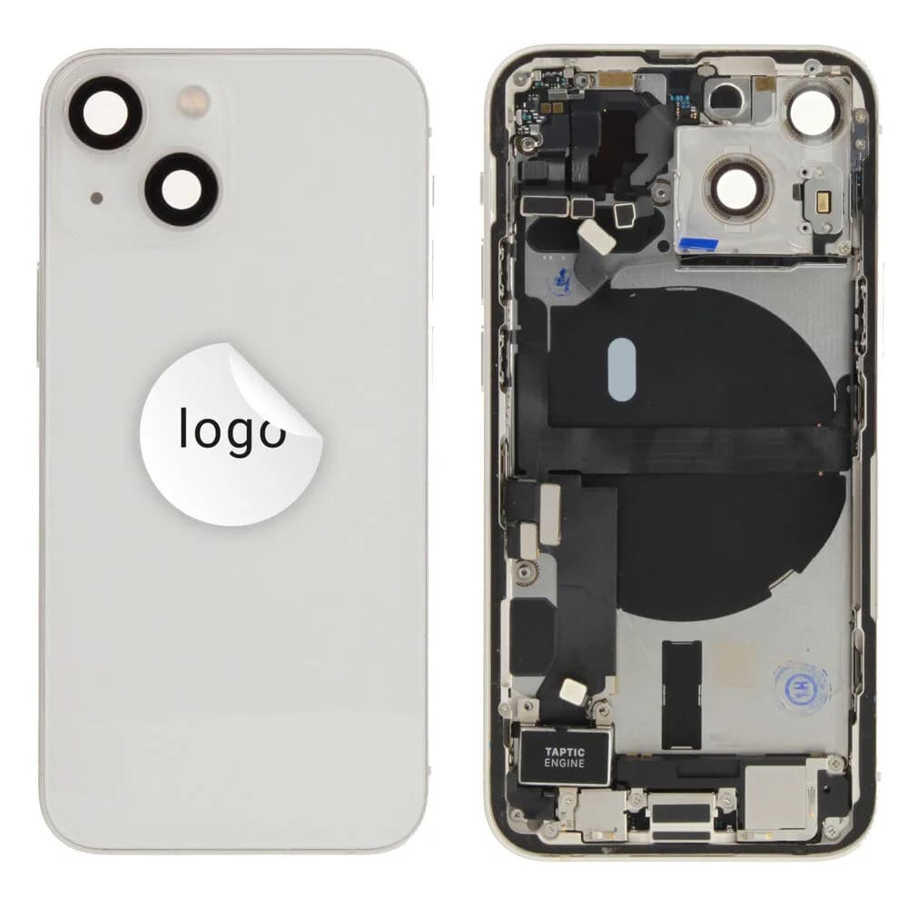 Rear cover incl. small parts iPhone 13 mini - Pulled C - White