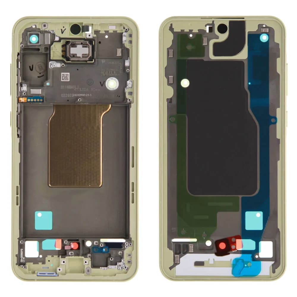 Middle frame Samsung Galaxy A55 (5G) - Original - Yellow