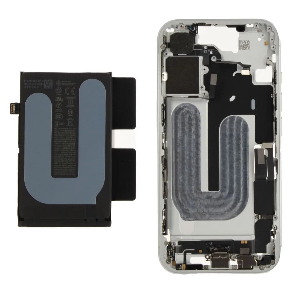 Middle frame incl. battery Apple iPhone 16 - Original - White