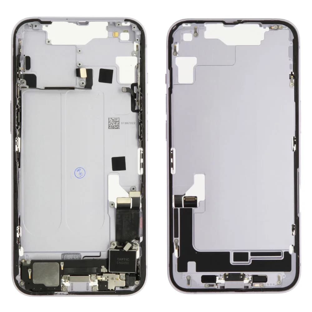 Middle frame incl. small parts iPhone 14 - Pulled B - Purple