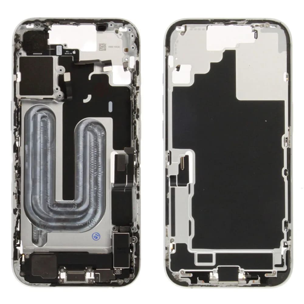 Middle frame incl. small parts iPhone 17 - Pulled C - White