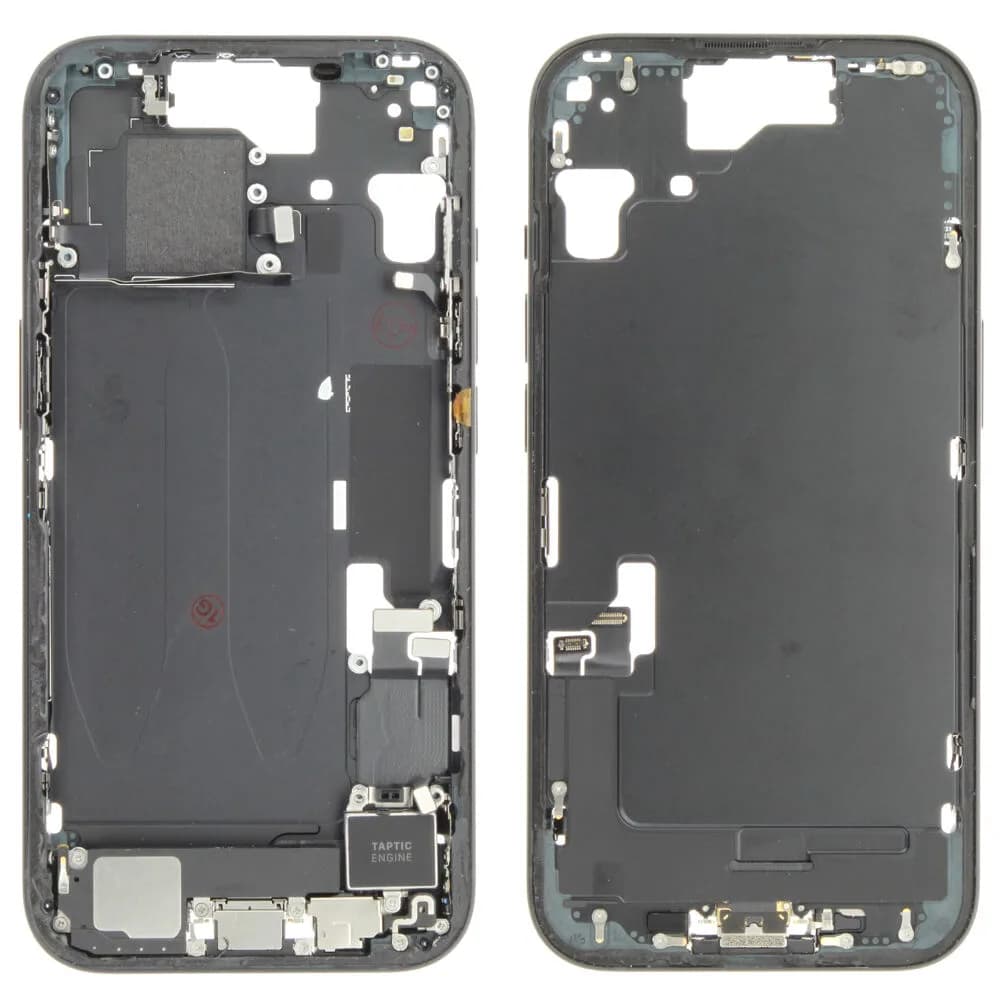 Middle frame incl. small parts iPhone 15 - Pulled A - Black