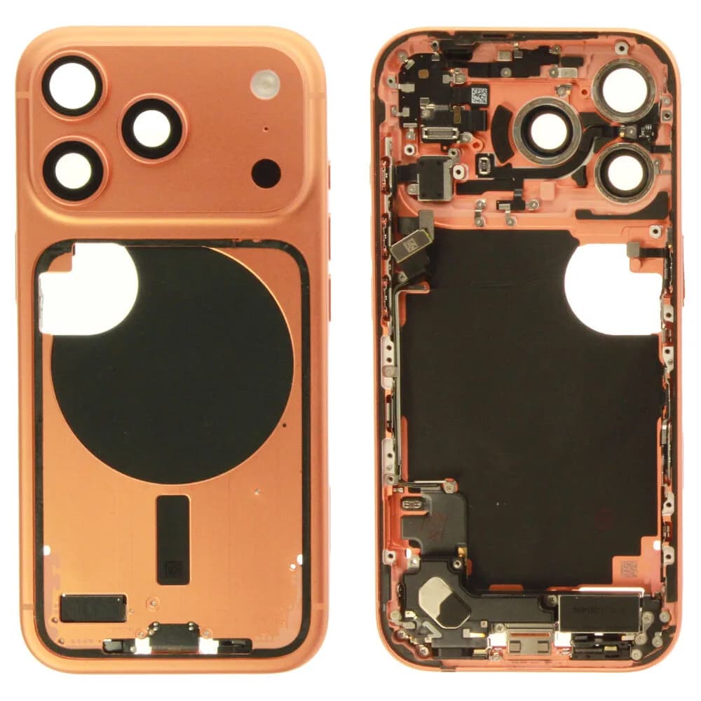 Middle frame incl. small parts iPhone 17 Pro - Pulled B - Orange