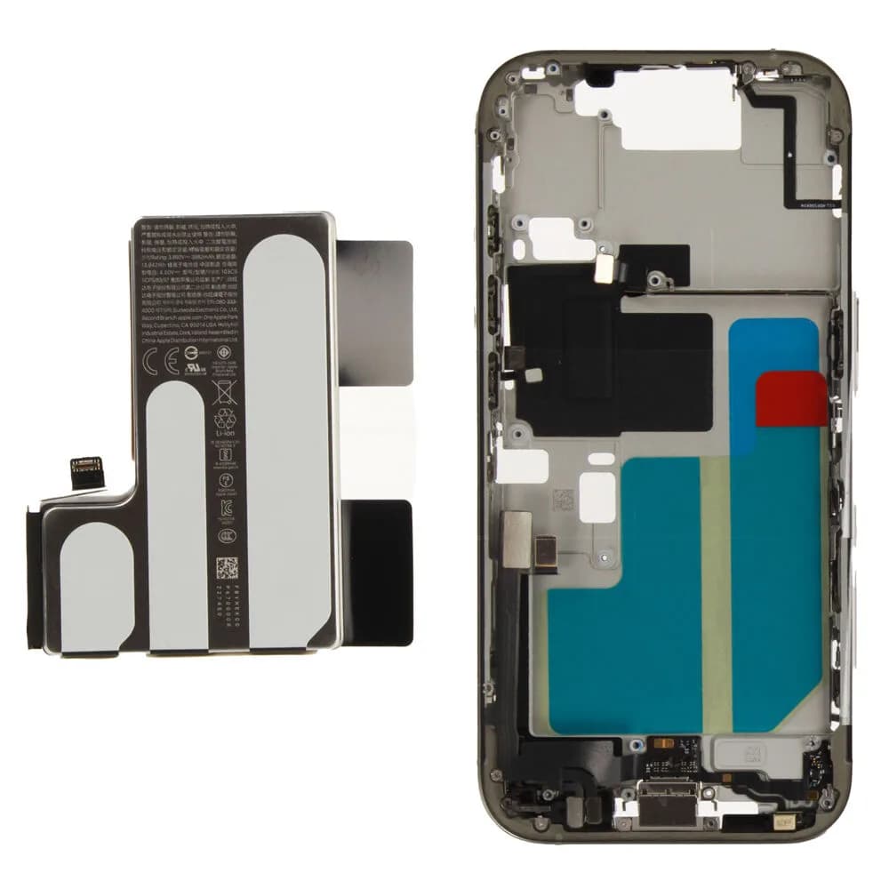 Middle frame incl. battery iPhone 16 Pro - Original - Natural Titanium