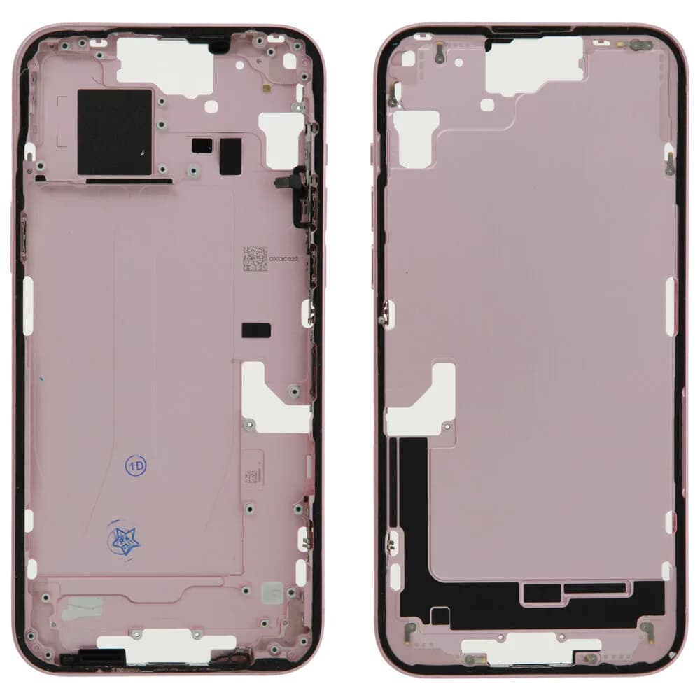 Middle frame excl. small parts iPhone 15 Plus - Pulled A - Pink