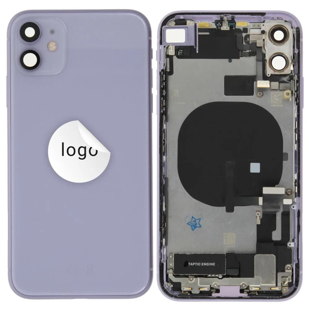 Rear cover incl. small parts iPhone 11 - Pulled B - Purple