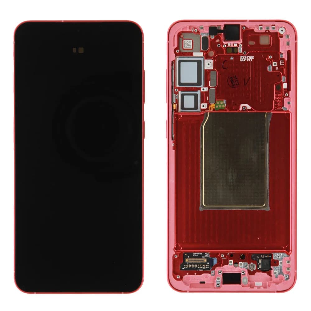 Display incl. pre-assembled frame Samsung Galaxy S25 Plus - Original - Coral Red