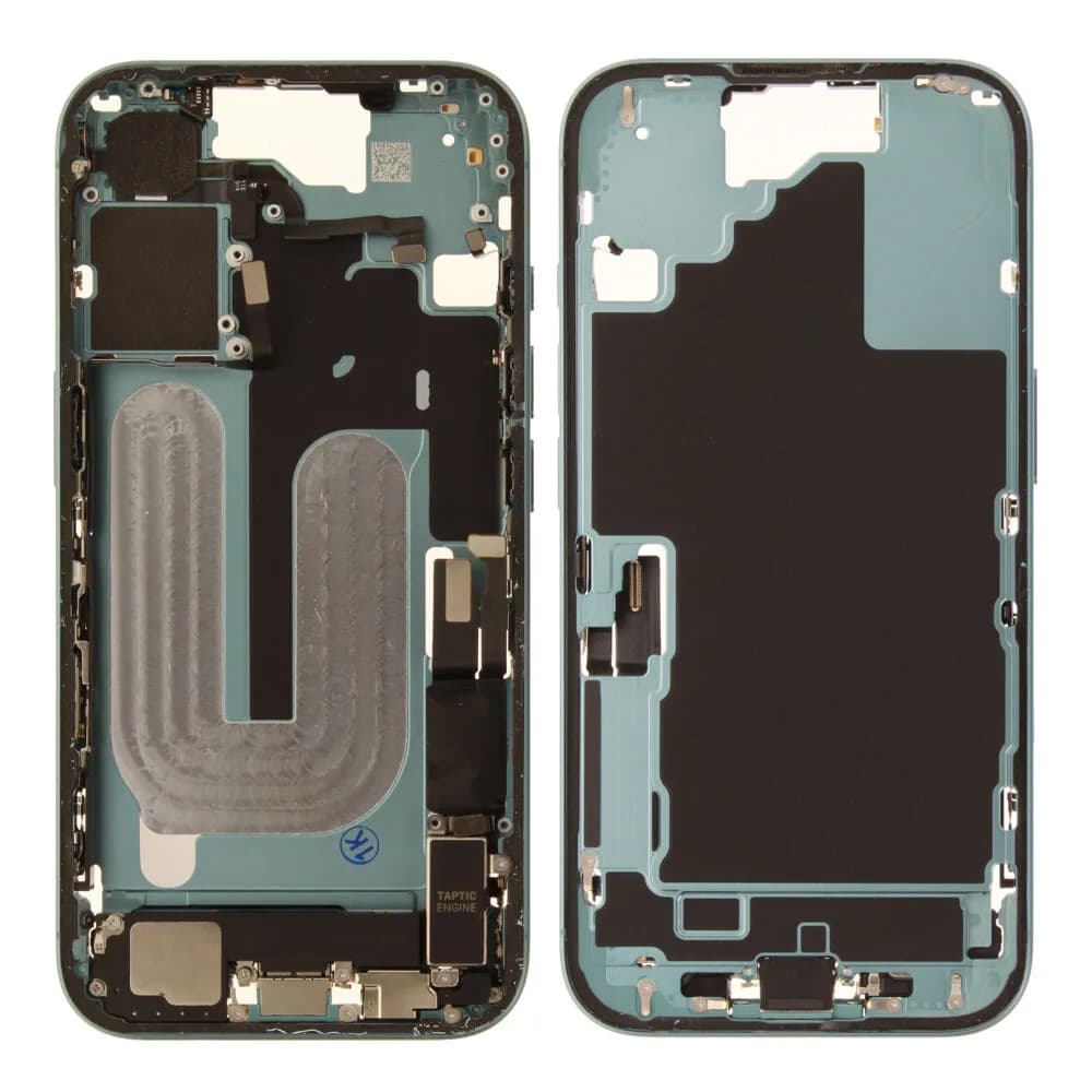 Middle frame incl. small parts iPhone 16 - Pulled A - Green