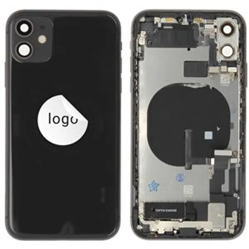 Rear cover incl. small parts iPhone 11 - Pulled B - Black