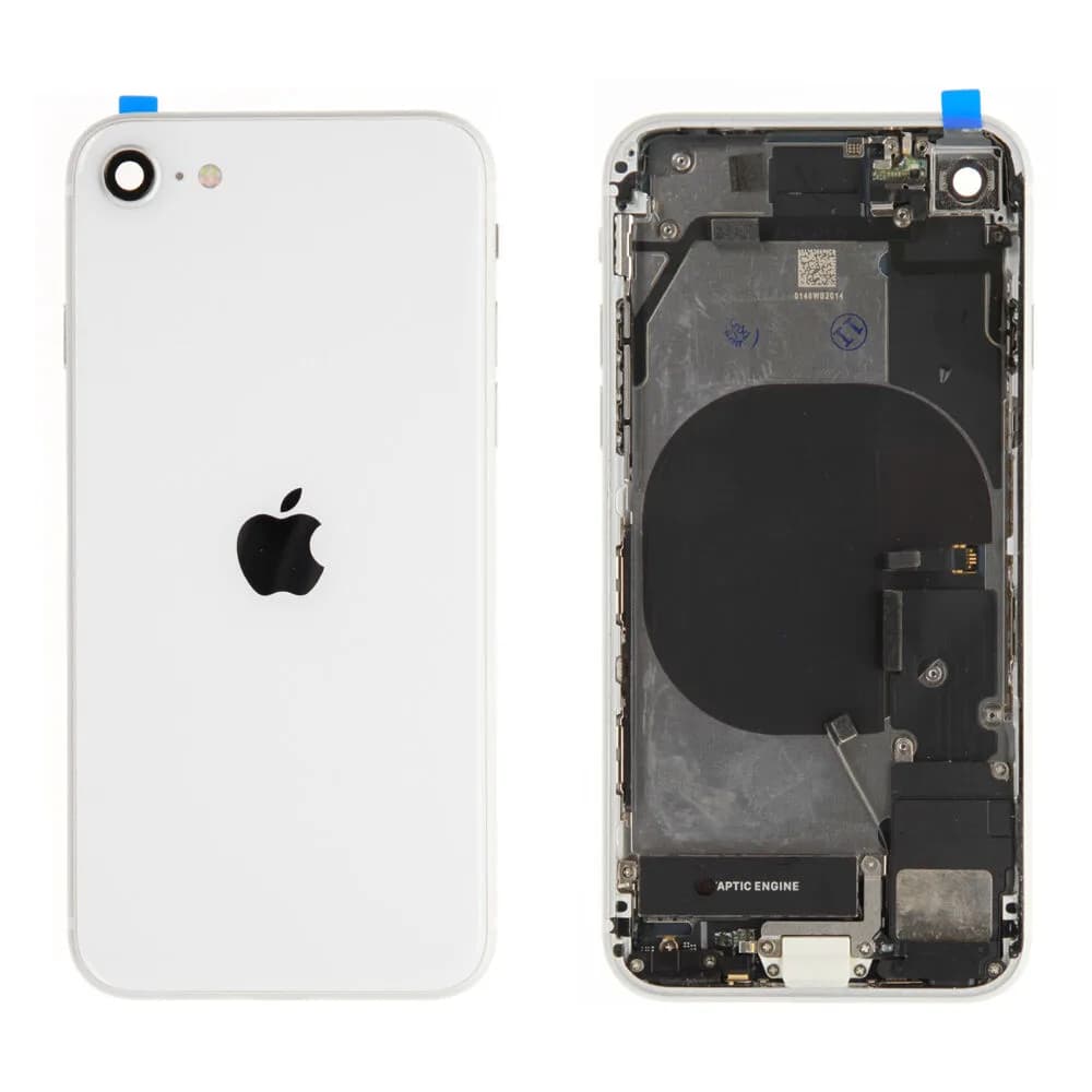 Rear cover incl. small parts iPhone SE (2020) - Pulled A - White