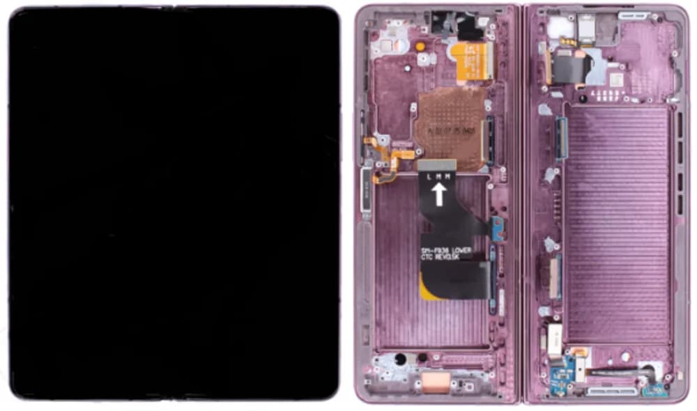 Inner display Samsung Galaxy Z Fold4 - Original - Burgundy