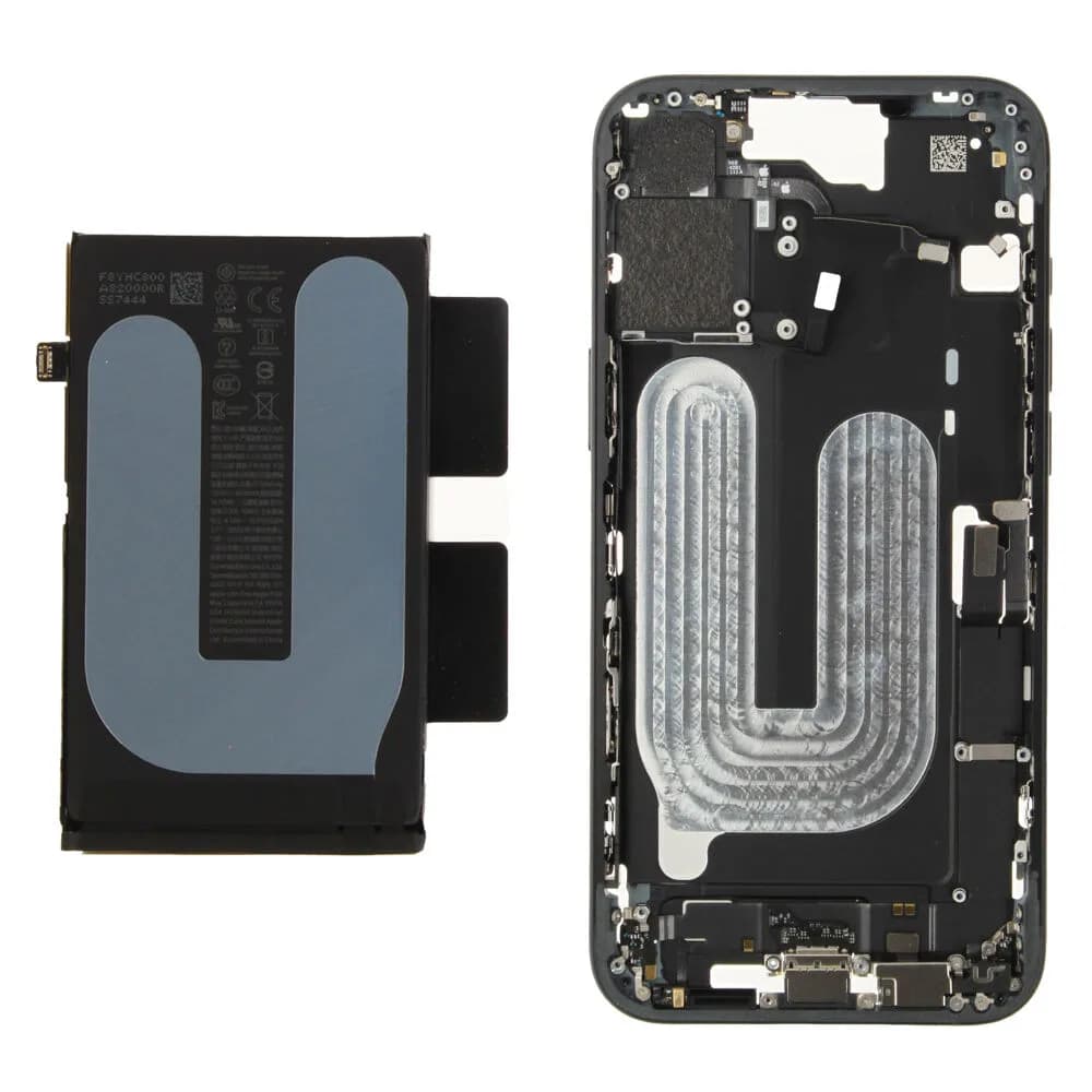 Middle frame incl. battery Apple iPhone 16 Plus - Original - Black