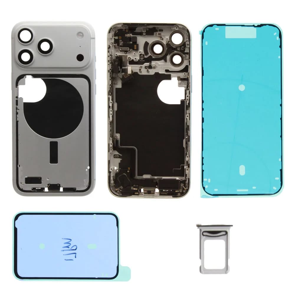 Middle frame incl. small parts iPhone 17 Pro Max - Pulled C - Silver