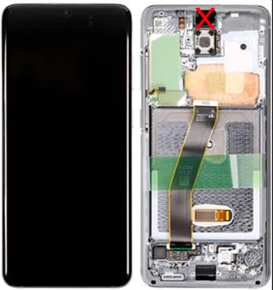 Display excl. camera Samsung Galaxy S20 - Original - Cosmic Grey