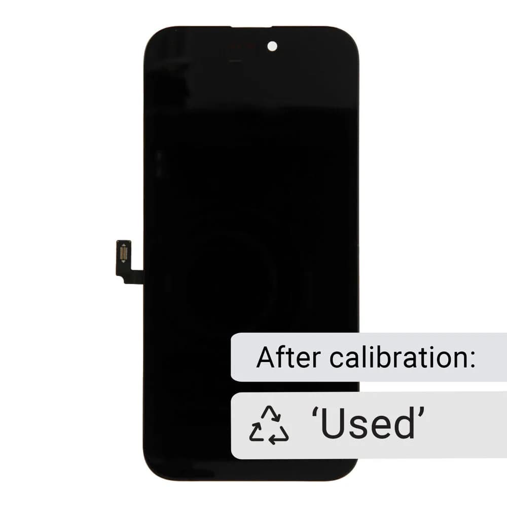 Display soft OLED with original front flex cable, calibrated, used iPhone 16 Plus - Pulled