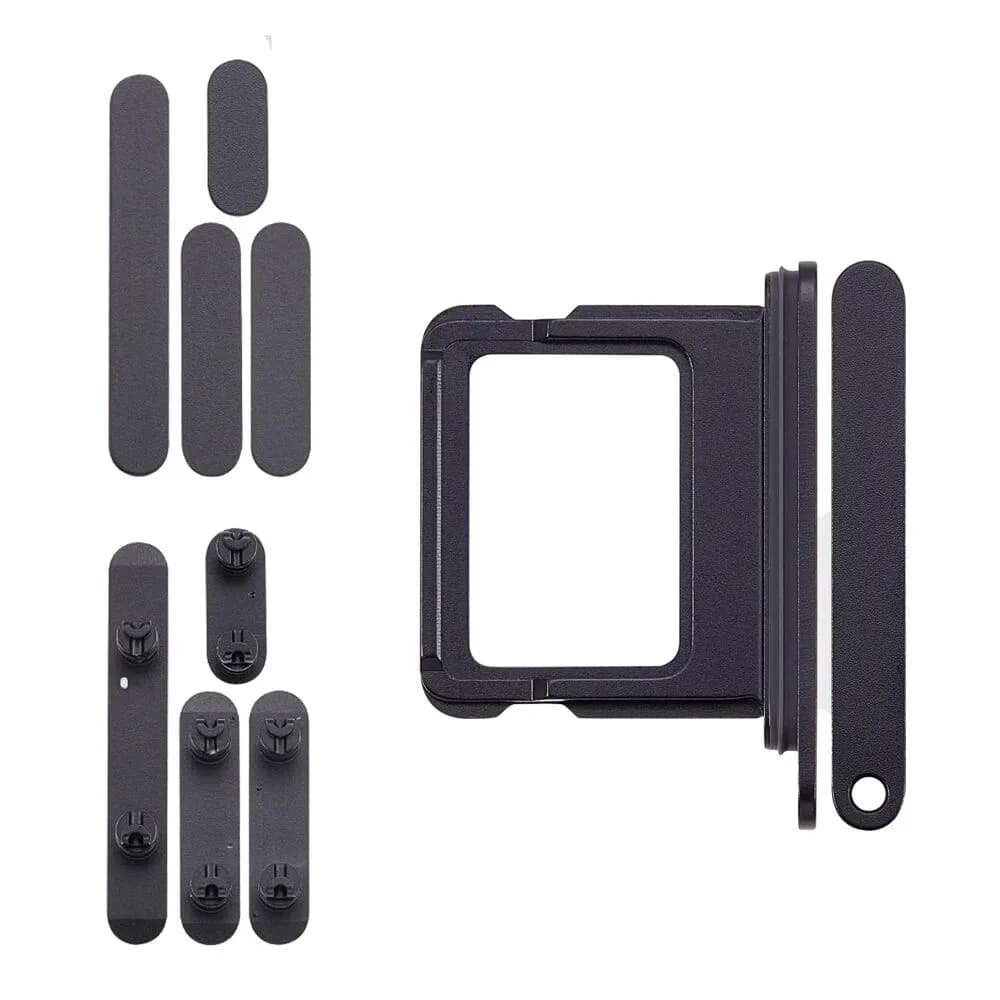 Keyset incl. SIM card tray iPhone 16 - Pulled - Black