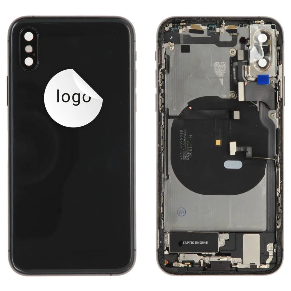 Back cover incl. small parts iPhone XS - Pulled B - Space Grey
