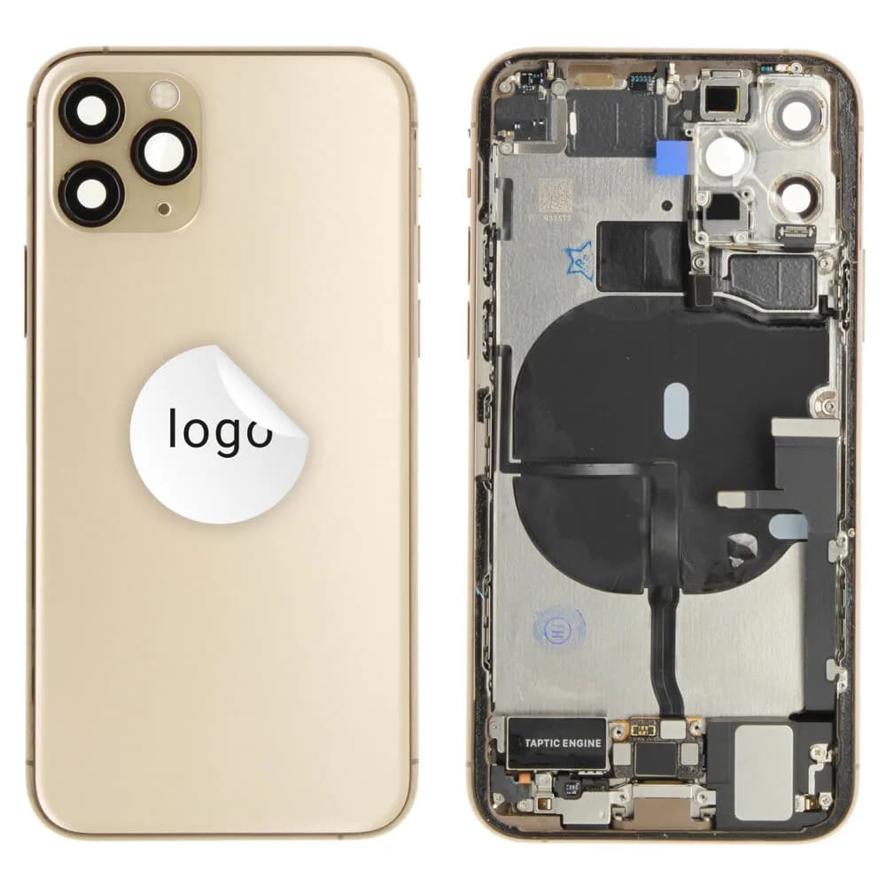 Rear cover incl. small parts iPhone 11 Pro - Pulled C - Gold