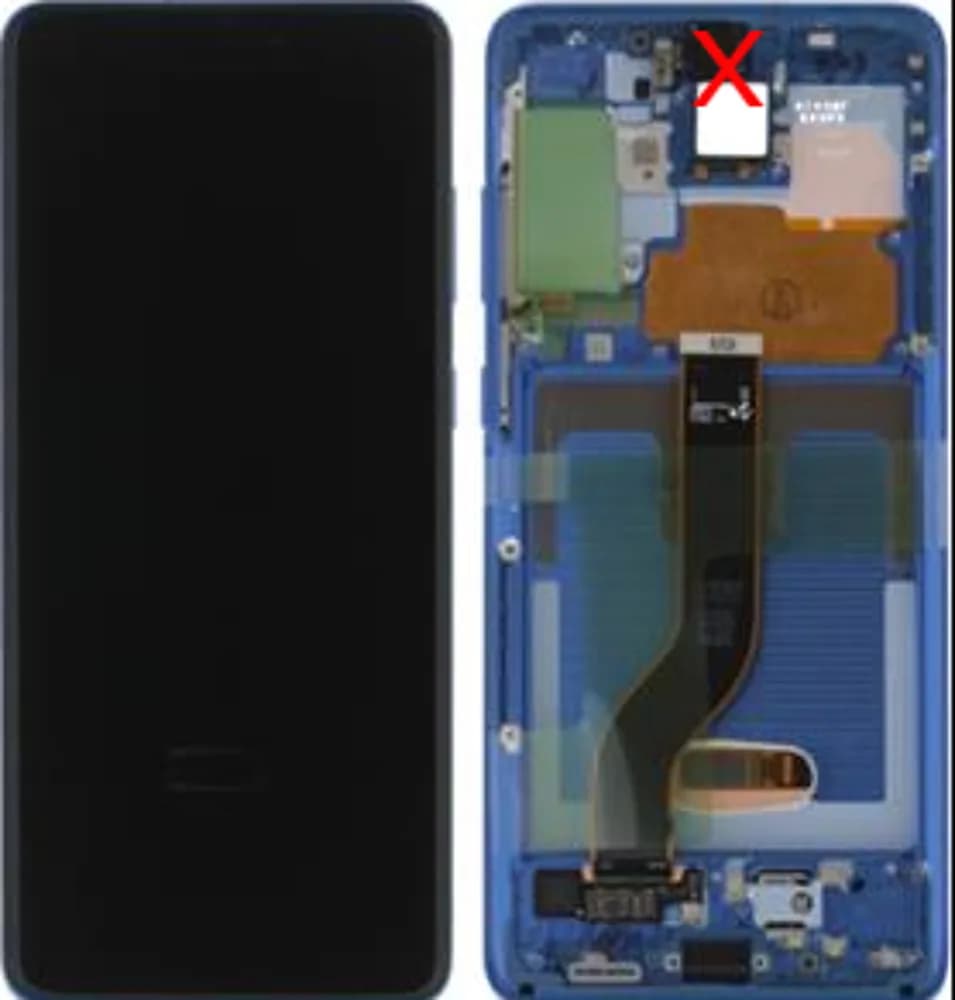 Display excl. camera Samsung Galaxy S20 Plus - Original - Aura Blue