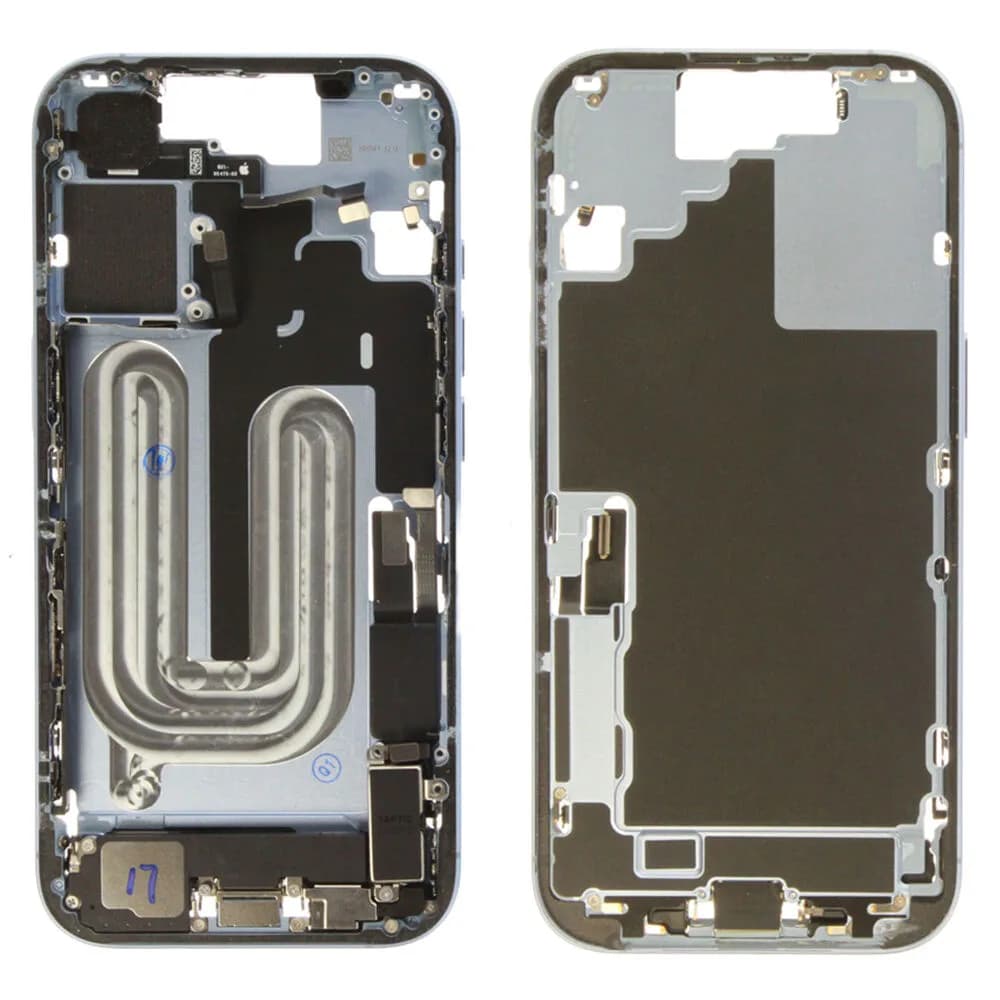 Middle frame incl. small parts iPhone 17 - Pulled B - Blue