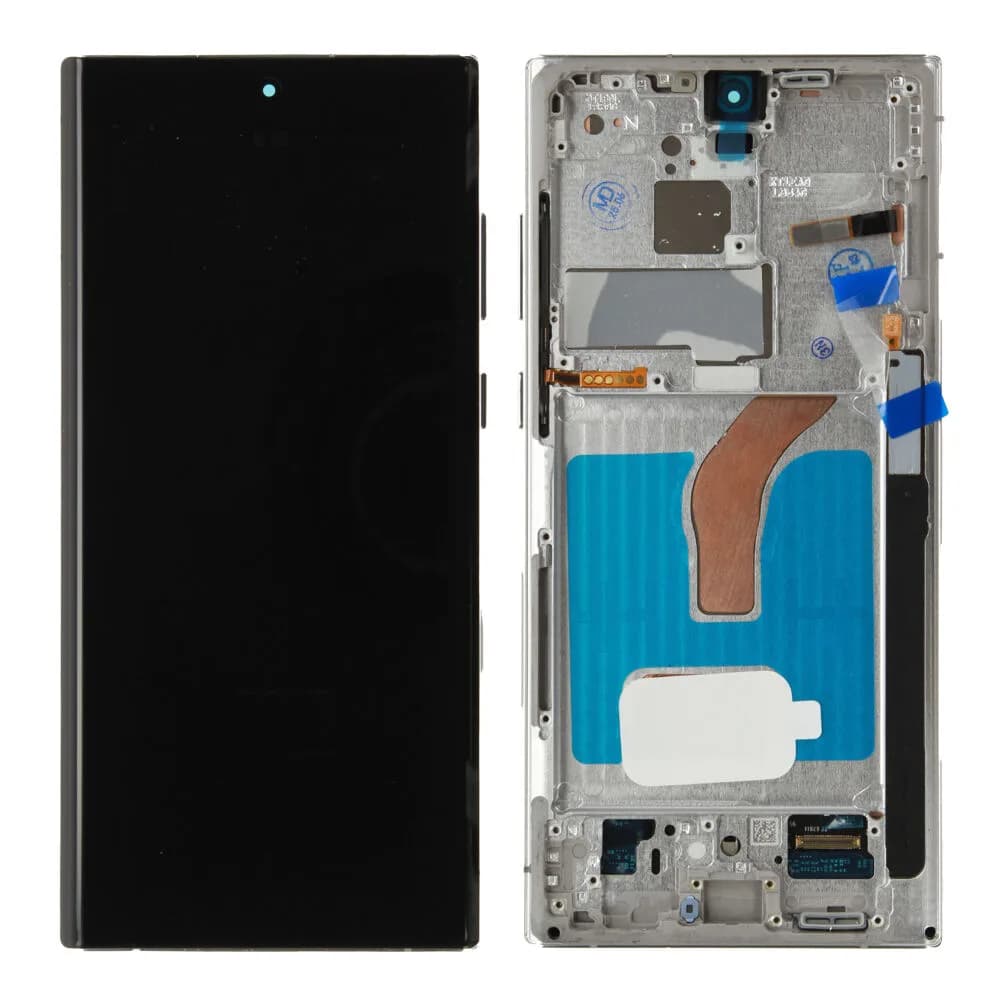 Display Samsung Galaxy S22 Ultra - Compatible soft - White