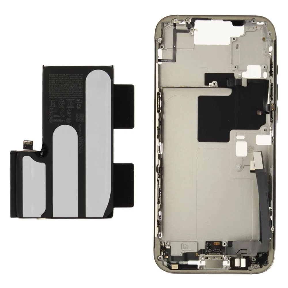 Middle frame incl. battery Apple iPhone 16 Pro Max - Original - White Titanium