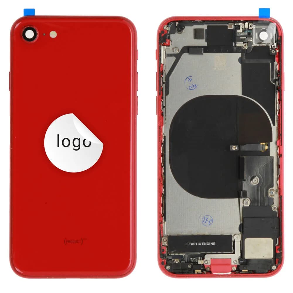 Rear cover incl. small parts iPhone SE (2020) - Pulled C - Red