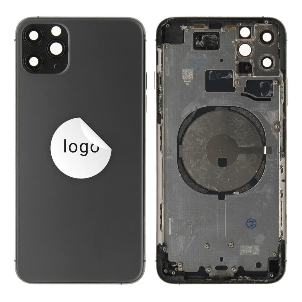 Rear cover excl. small parts iPhone 11 Pro Max - Pulled A - Black (Space Grey)