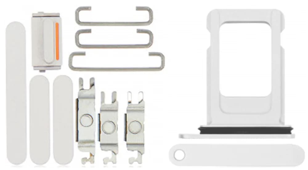 Keyset incl. SIM card tray iPhone 12 - Pulled - White