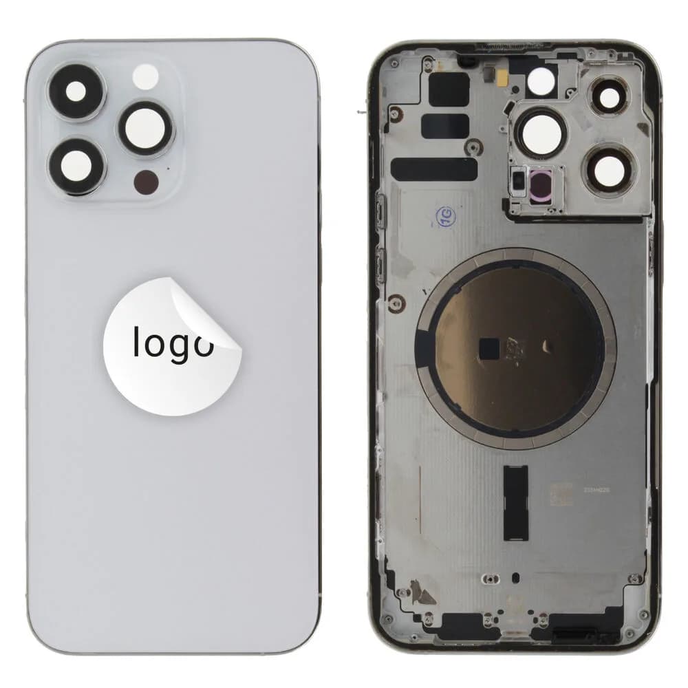 Rear cover excl. small parts iPhone 14 Pro Max - Pulled A - Silver