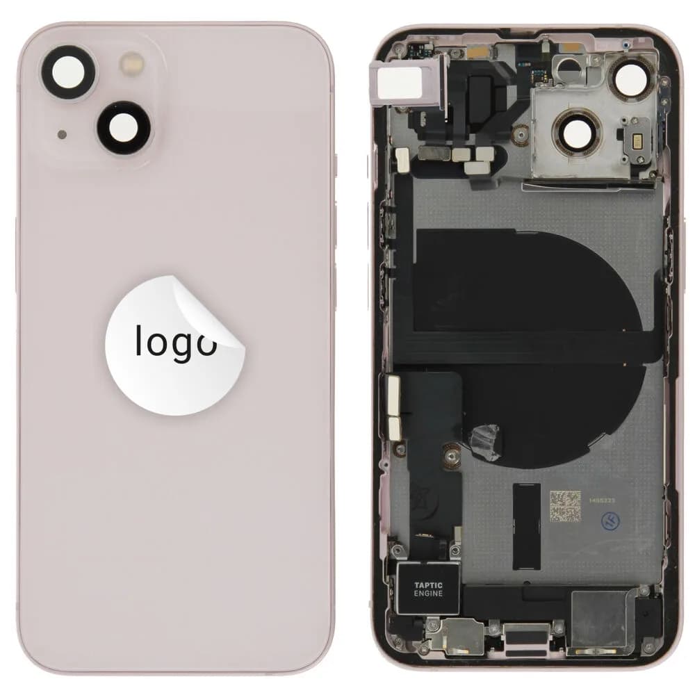 Rear cover incl. small parts iPhone 13 - Pulled B - Pink