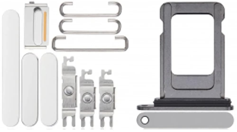 Keyset incl. SIM card tray iPhone 14 Pro - Pulled - Silver