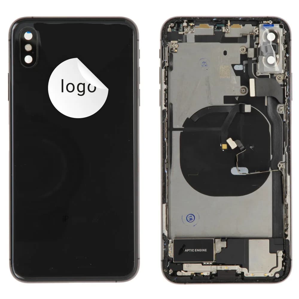 Back cover incl. small parts iPhone XS Max - Pulled C - Space Grey