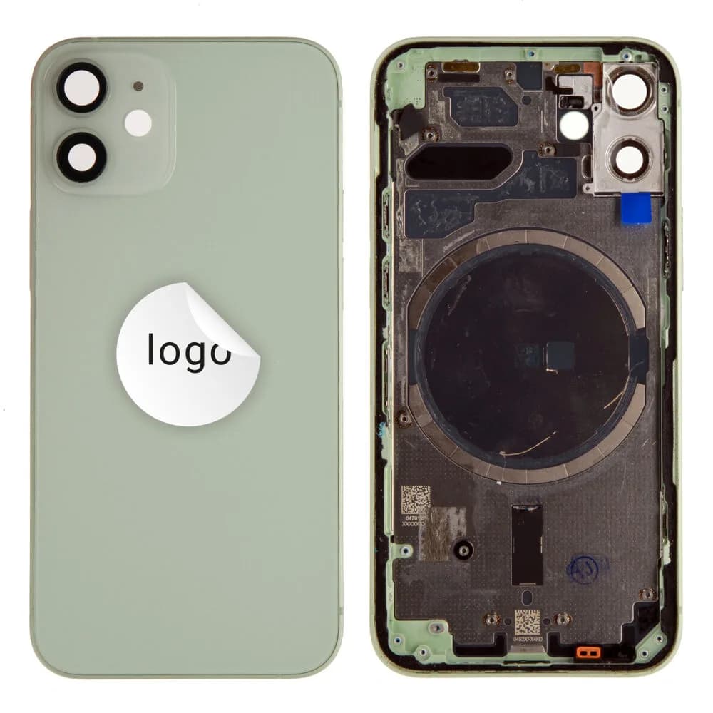 Back cover excl. small parts iPhone 12 mini - Pulled A - Green