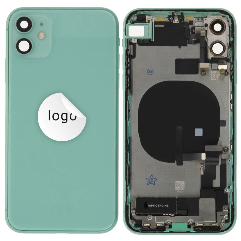 Rear cover incl. small parts iPhone 11 - Pulled B - Green