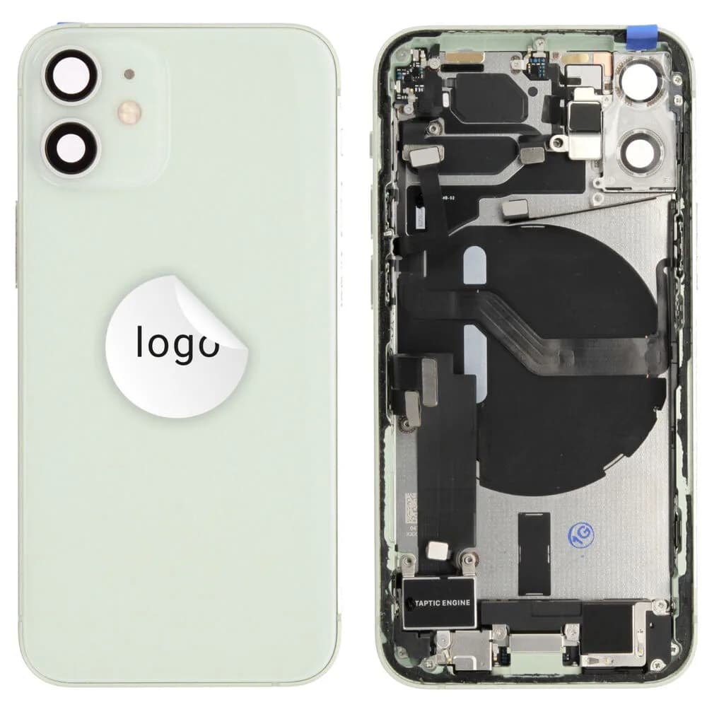 Rear cover incl. small parts iPhone 12 mini - Pulled A - Green