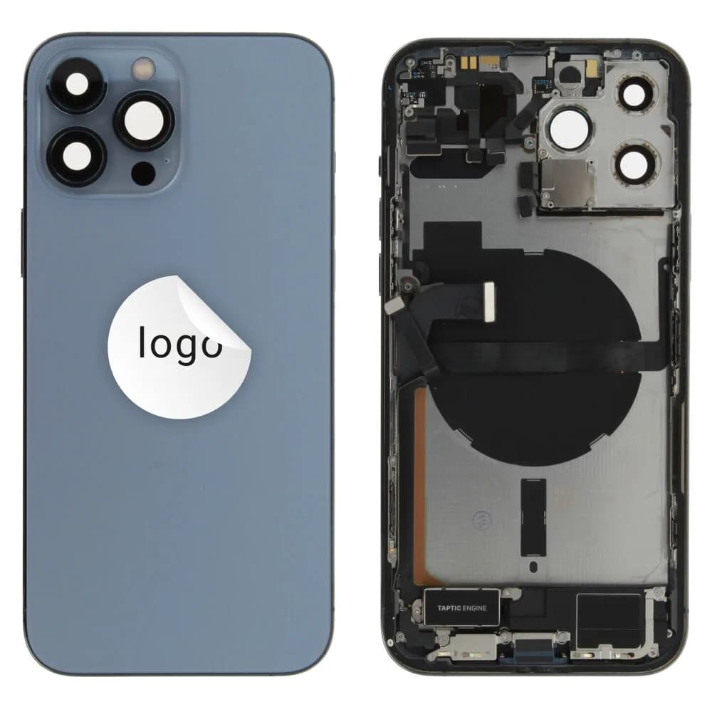 Rear cover incl. small parts iPhone 13 Pro Max - Pulled C - Blue