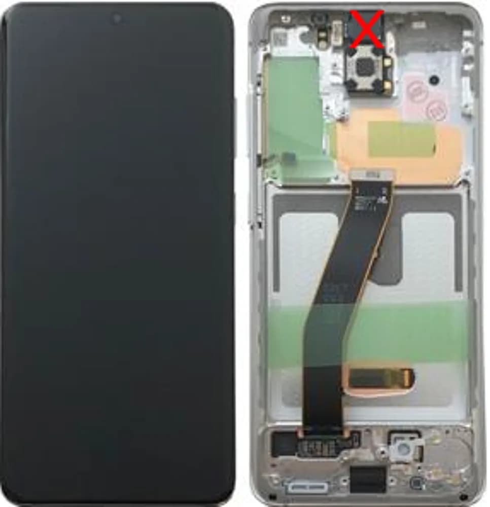 Display excl. camera Samsung Galaxy S20 - Original - Cloud White