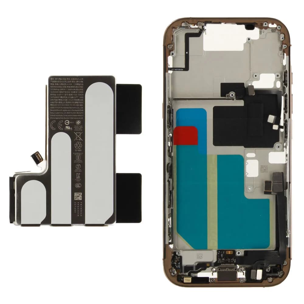 Middle frame incl. battery iPhone 16 Pro - Original - Desert Titanium