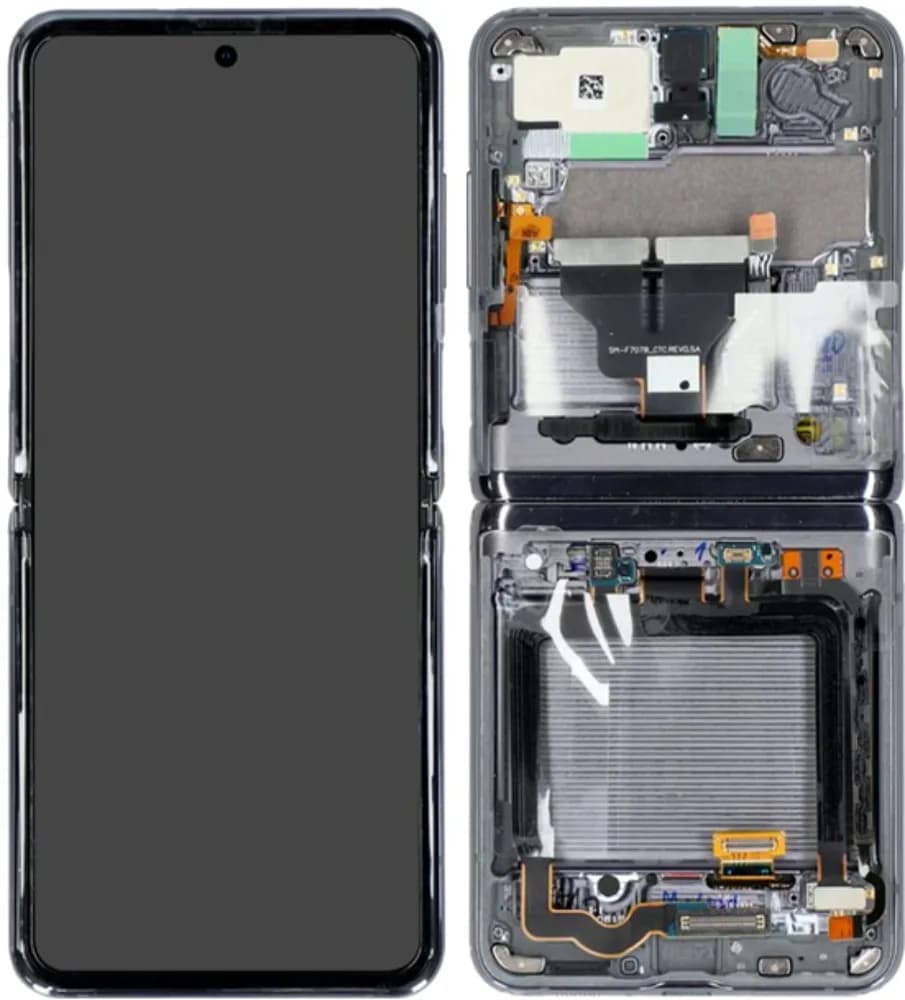 Display excl. camera Samsung Galaxy Z Flip (5G) - Original - Mystic Grey