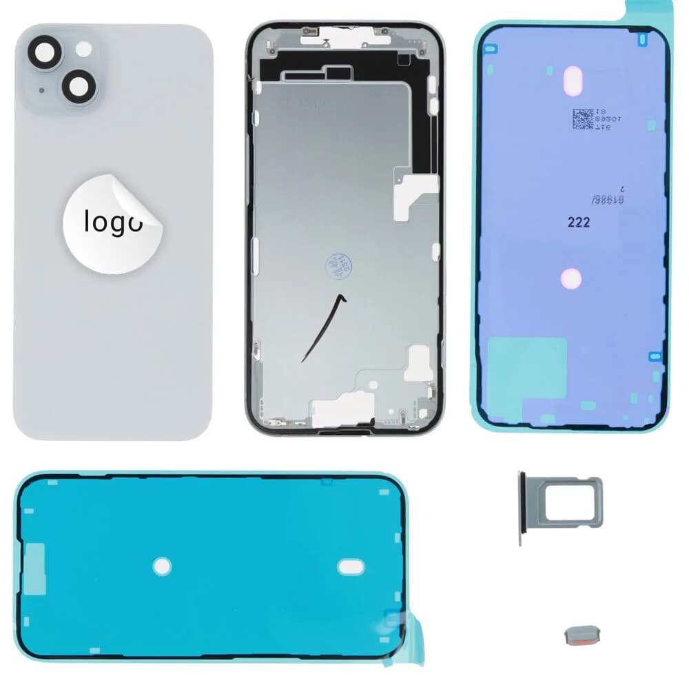 Rear cover excl. small parts iPhone 15 Plus - Pulled (grade A) - Blue