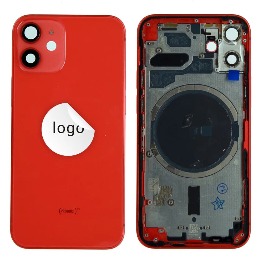 Back cover excl. small parts iPhone 12 mini - Pulled A - Red