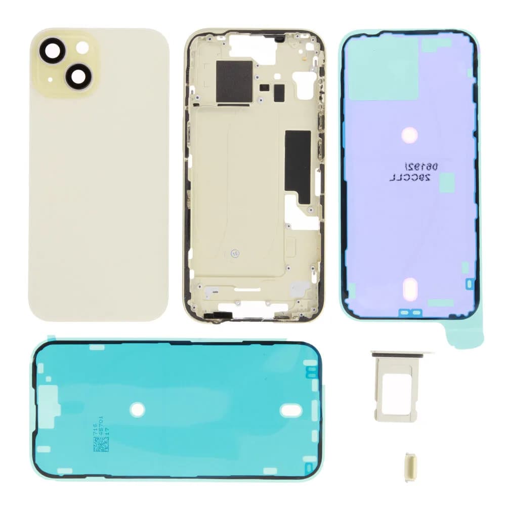 Rear cover excl. logo iPhone 15 - Compatible - Yellow