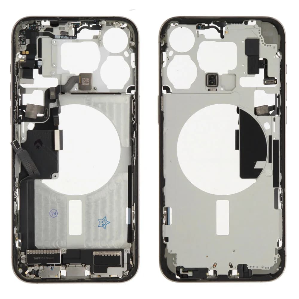 Middle frame incl. small parts iPhone 15 Pro Max - Pulled B - Grey