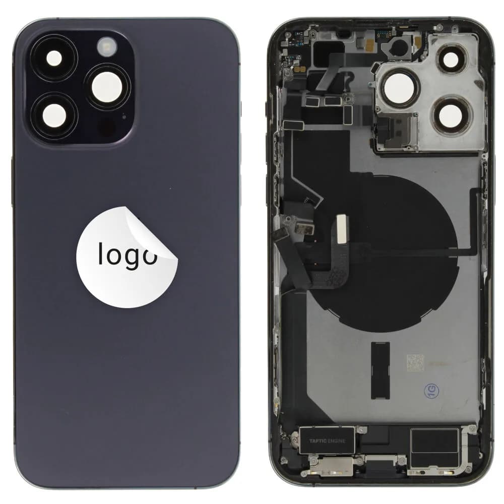 Rear cover incl. small parts iPhone 14 Pro Max - Pulled B - Purple