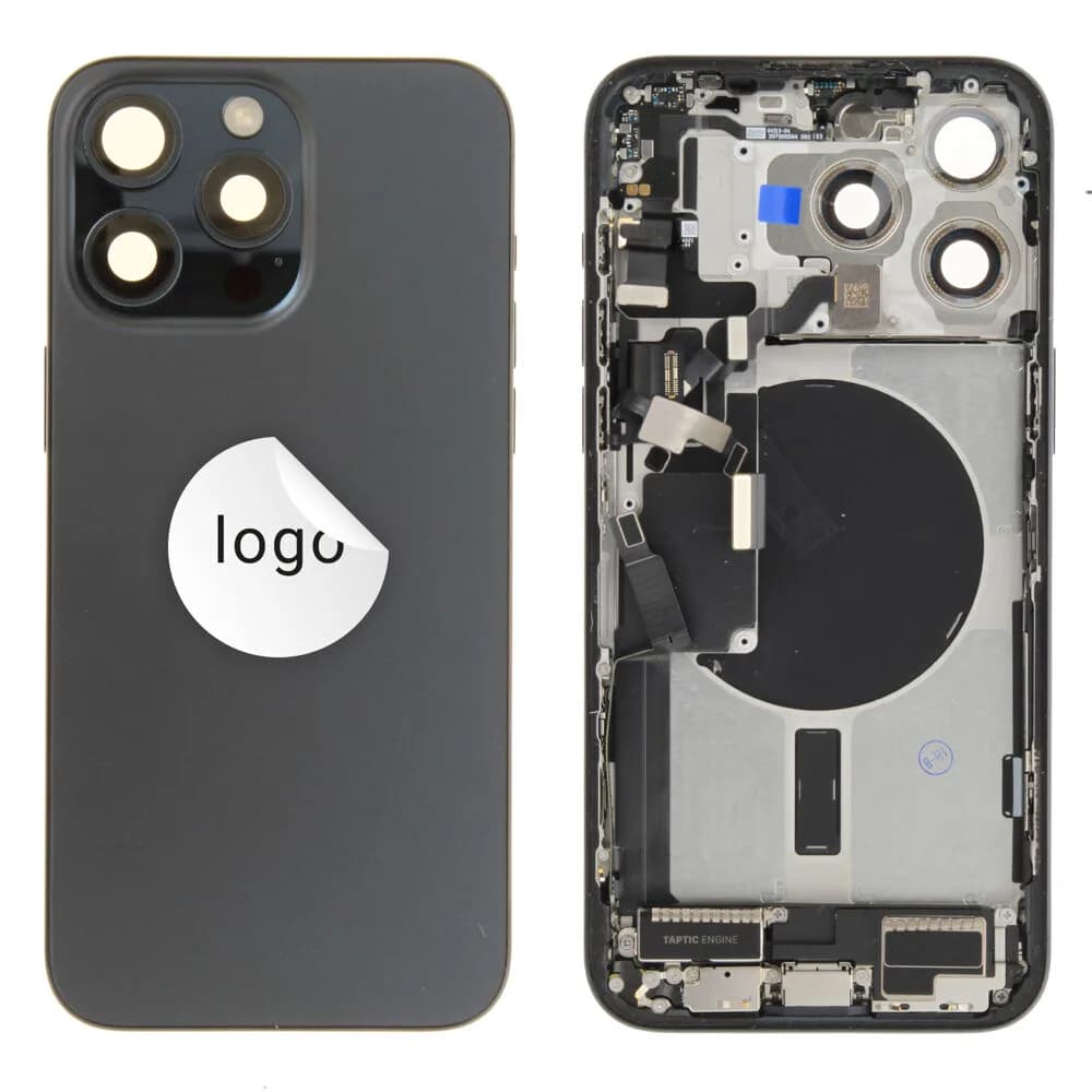 Rear cover incl. small parts iPhone 15 Pro Max - Pulled C - Blue