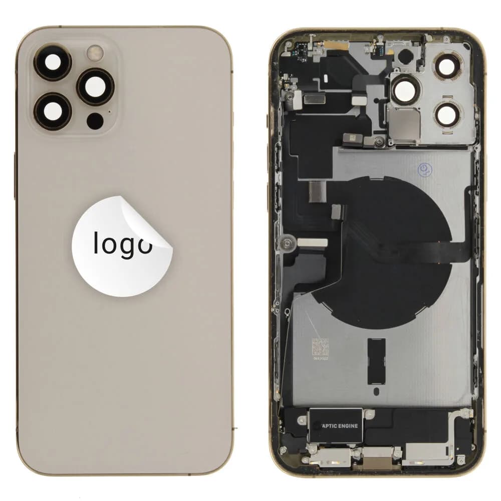 Back cover incl. small parts iPhone 12 Pro Max - Pulled A - Gold