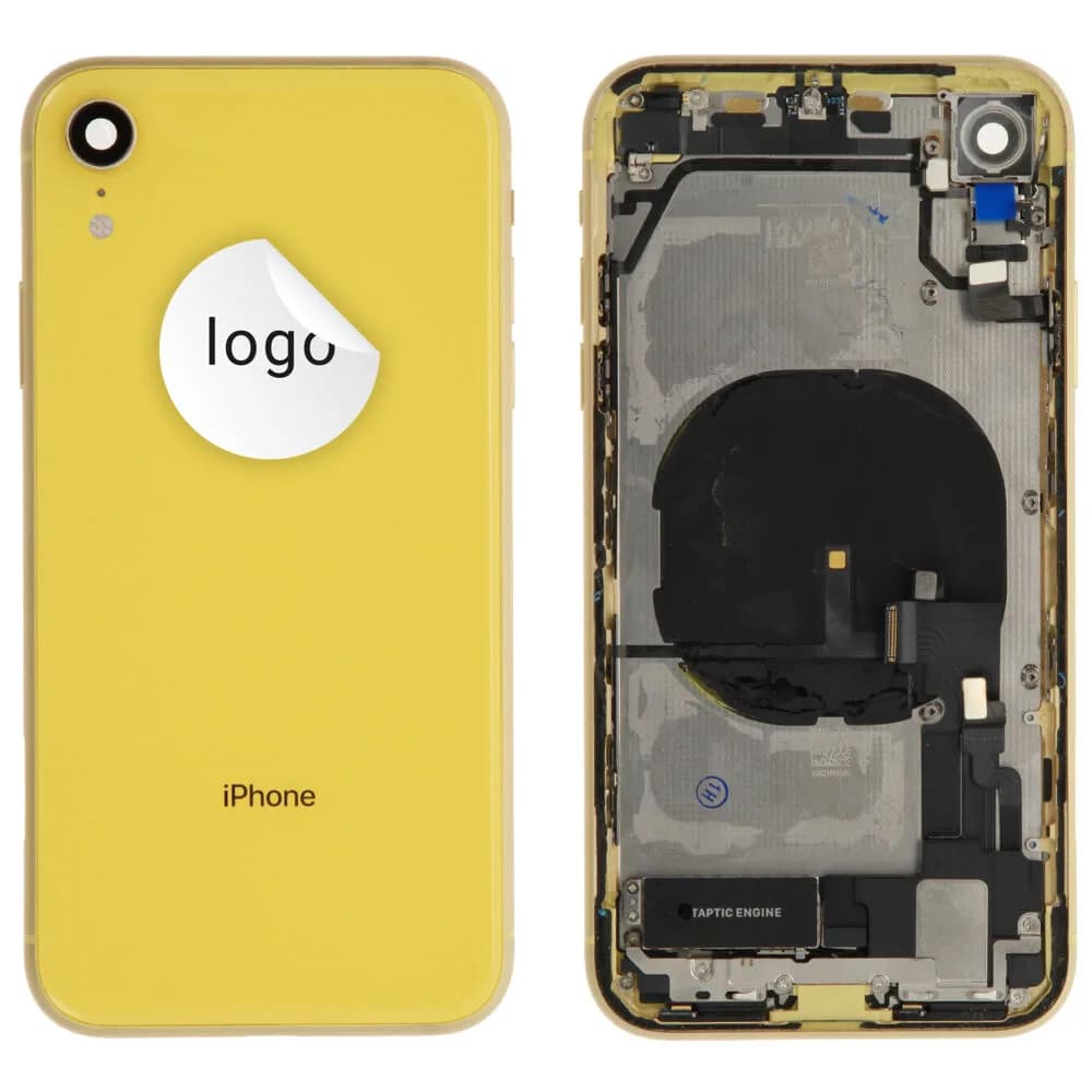 Rear cover incl. small parts iPhone XR - Pulled B - Yellow