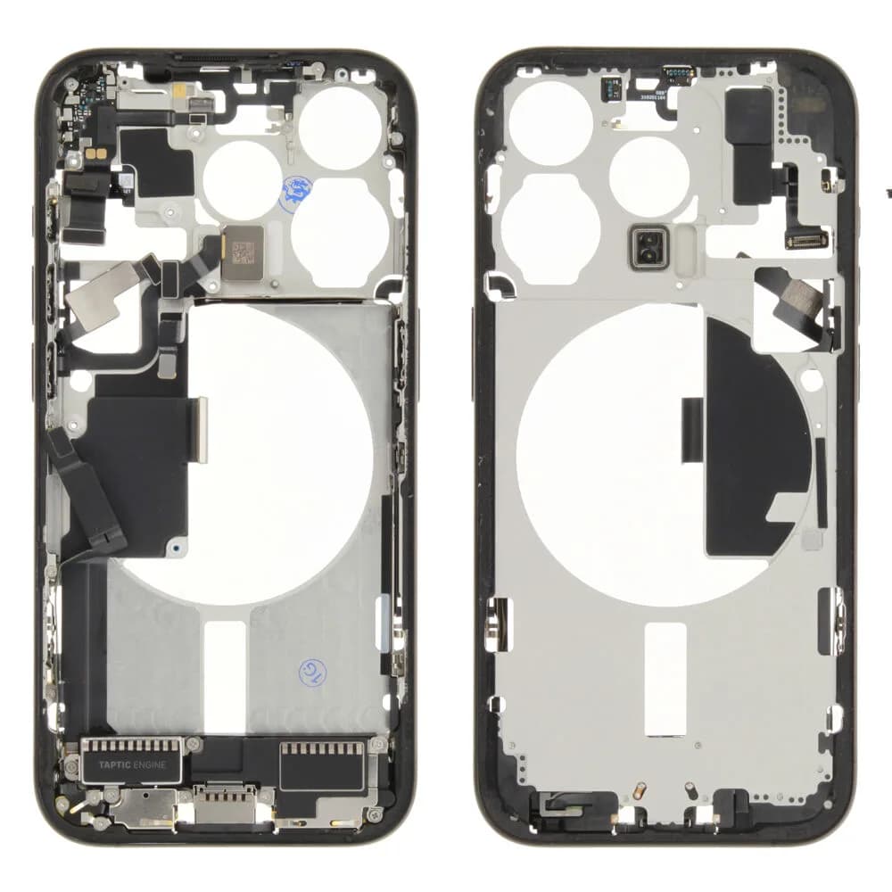 Middle frame incl. small parts iPhone 15 Pro - Pulled C - Black