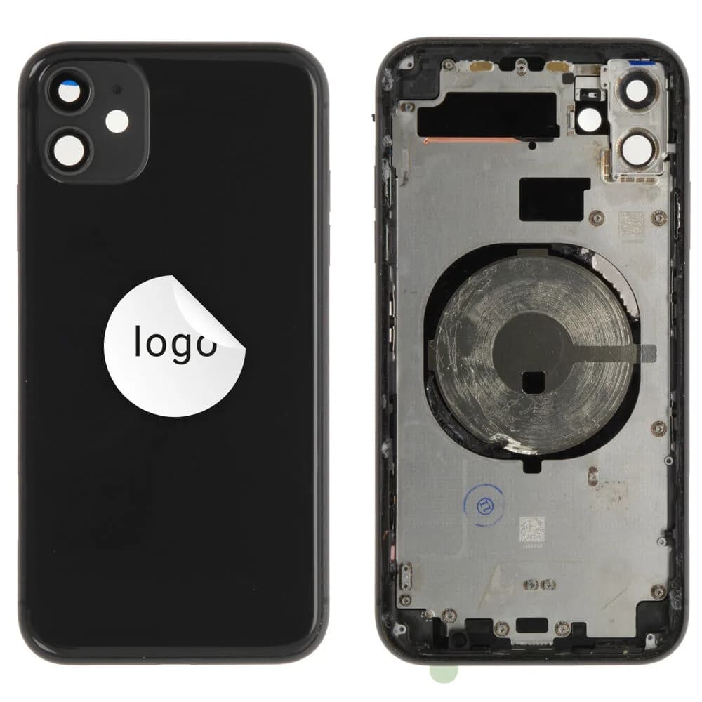 Rear cover excl. small parts iPhone 11 - Pulled A - Black